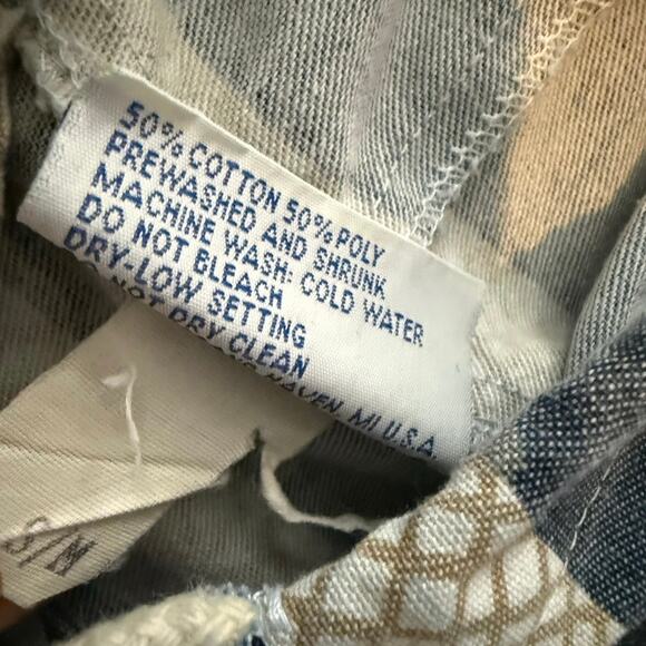 Vintage 80s Michigan Rag Co. Seagulls Wraparound Hooded Canvas Jacket Medium - Picture 3 of 5